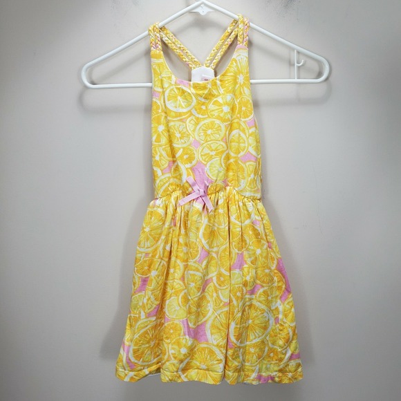 Tommy Bahama Other - Tommy Bahama Girls Dress Sz 6 Yellow Pink Orange Slice Citrus Dress Spaghetti...